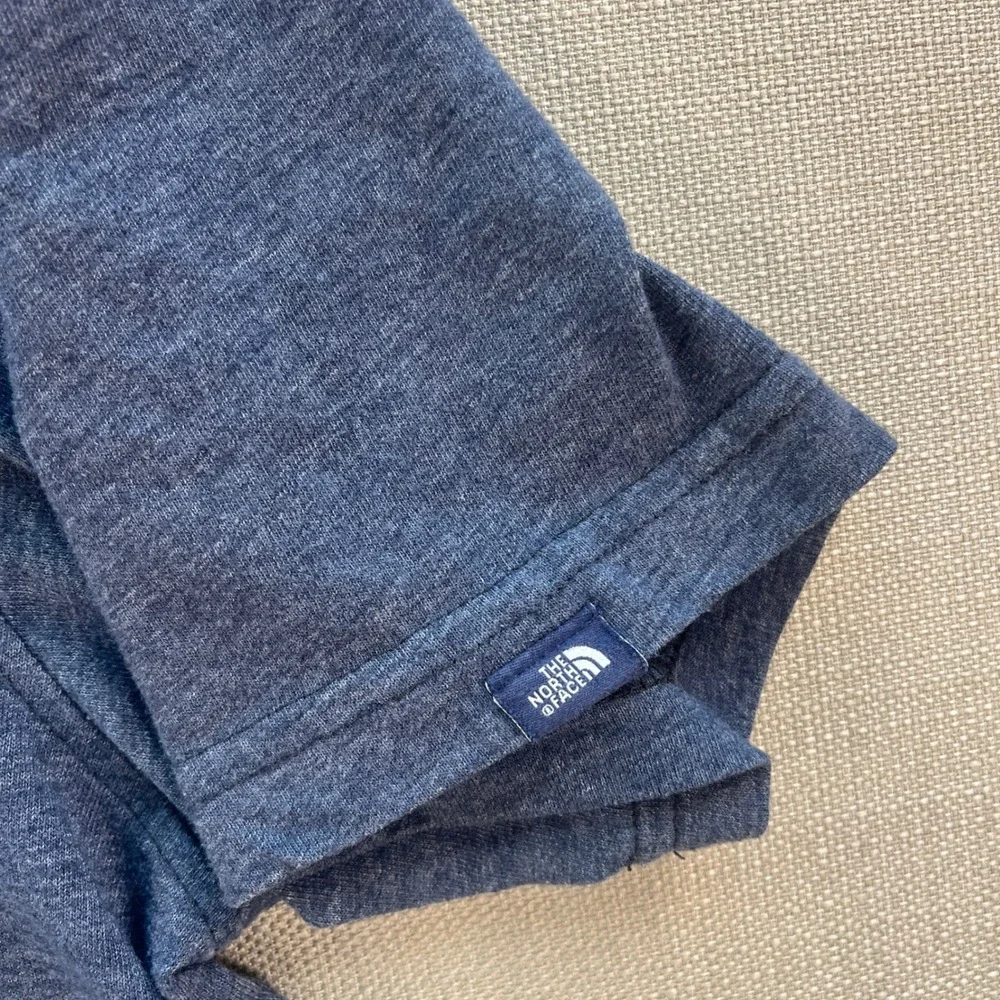 The North‎ Face Mens Heritage Polo Shirt Navy Blue Heathered Pocket A3CB Size L